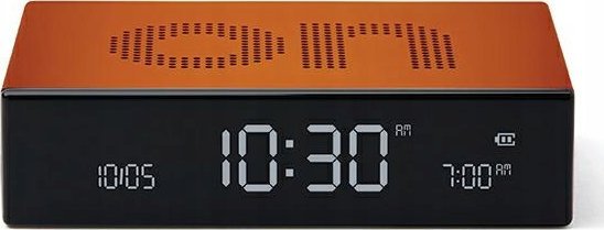 Lampa stołowa Lexon Flip Premium Double-sided Alarm Clock Orange/Orange LR152O1