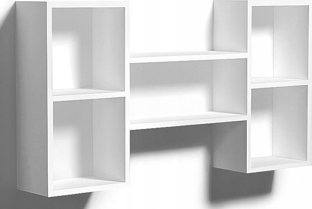 Elior Biała wisząca półka ścienna - Calmo 2X