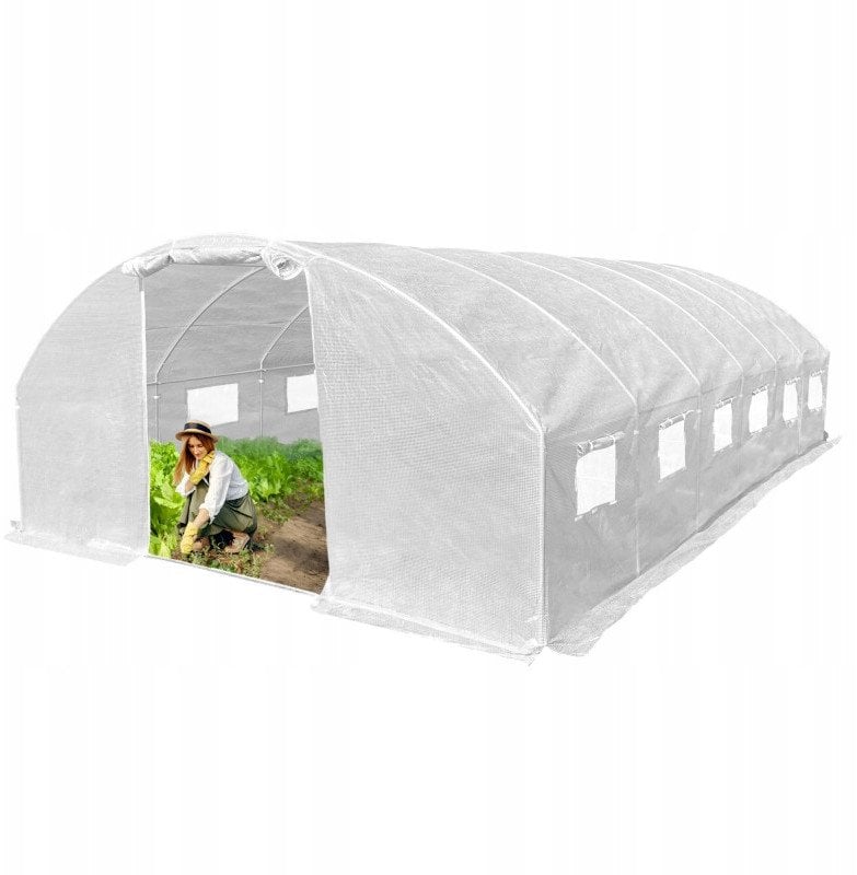 Tunel foliowy szklarnia 3x6m Biały Stelaż 19 mm 18m2