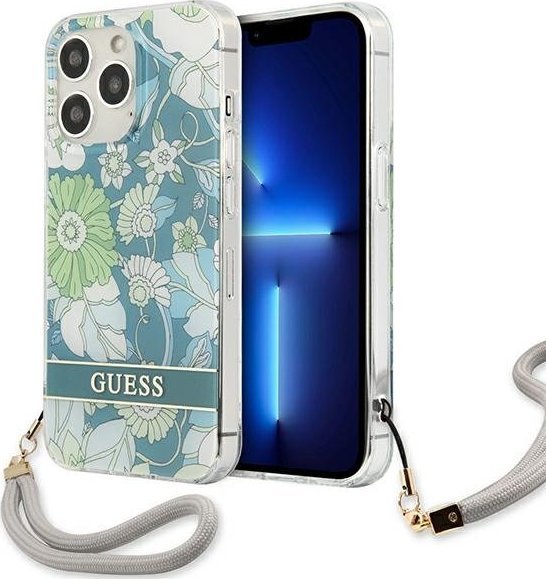 Guess Etui Guess GUHCP13XHFLSN Apple iPhone 13 Pro Max zielony/green hardcase Flower Strap
