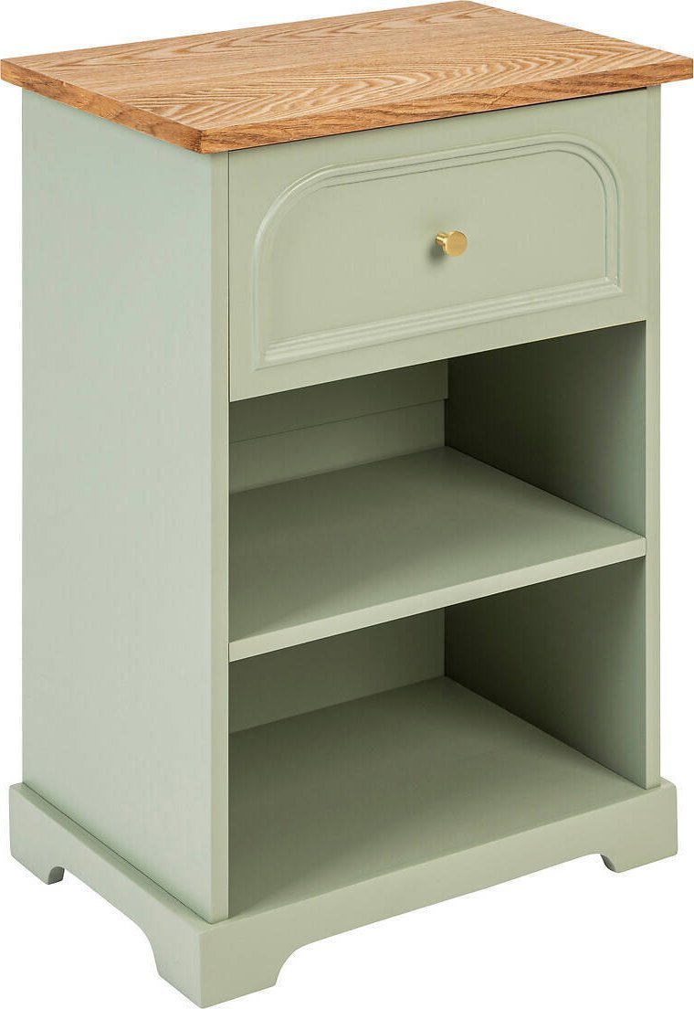 Atmosphera Szafka nocna MOHEA, szałwiowa, 45 x 30 x 67 cm