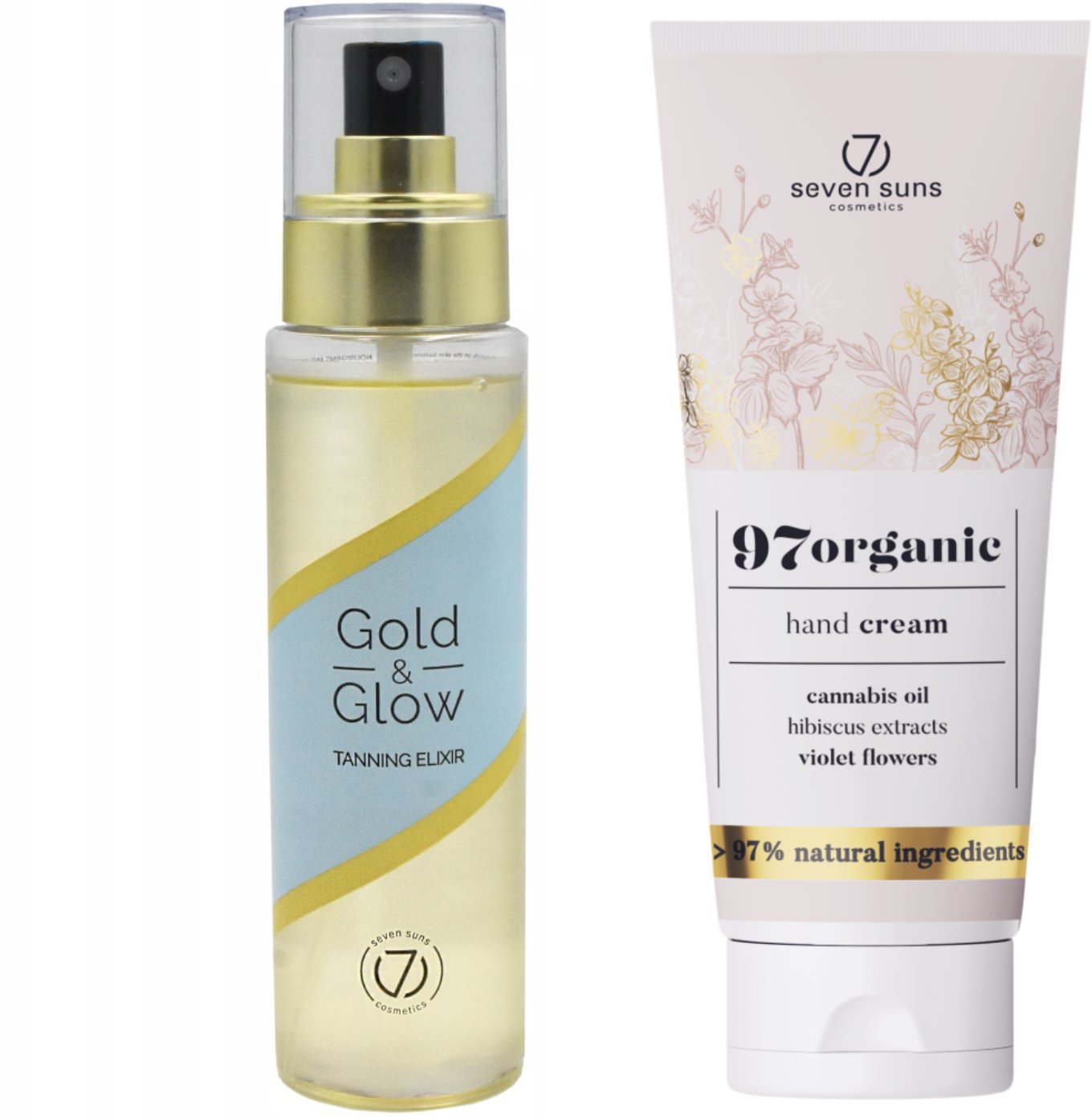 7suns GOLD & GLOW Eliksir Do Opalania Olejek + Krem Do Rąk 75ml Gratis