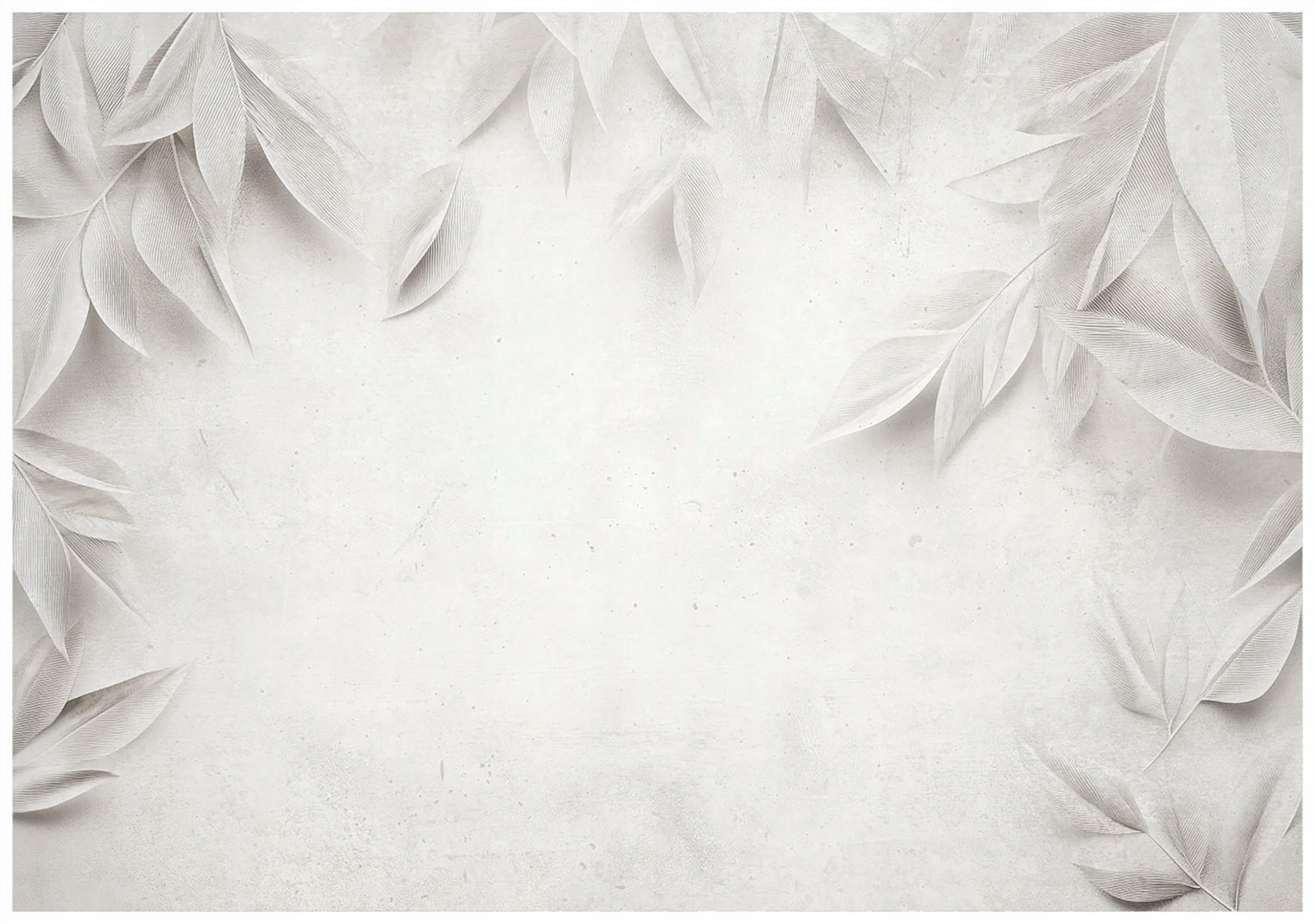 FOTOTAPETA LIŚCIE BETON SZARA KUCHNIA SYPIALNIA SALON TAPETA 400x280