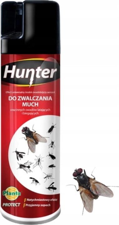 Hunter Spray do zwalczania much 400 ml Skuteczny owadobójczy
