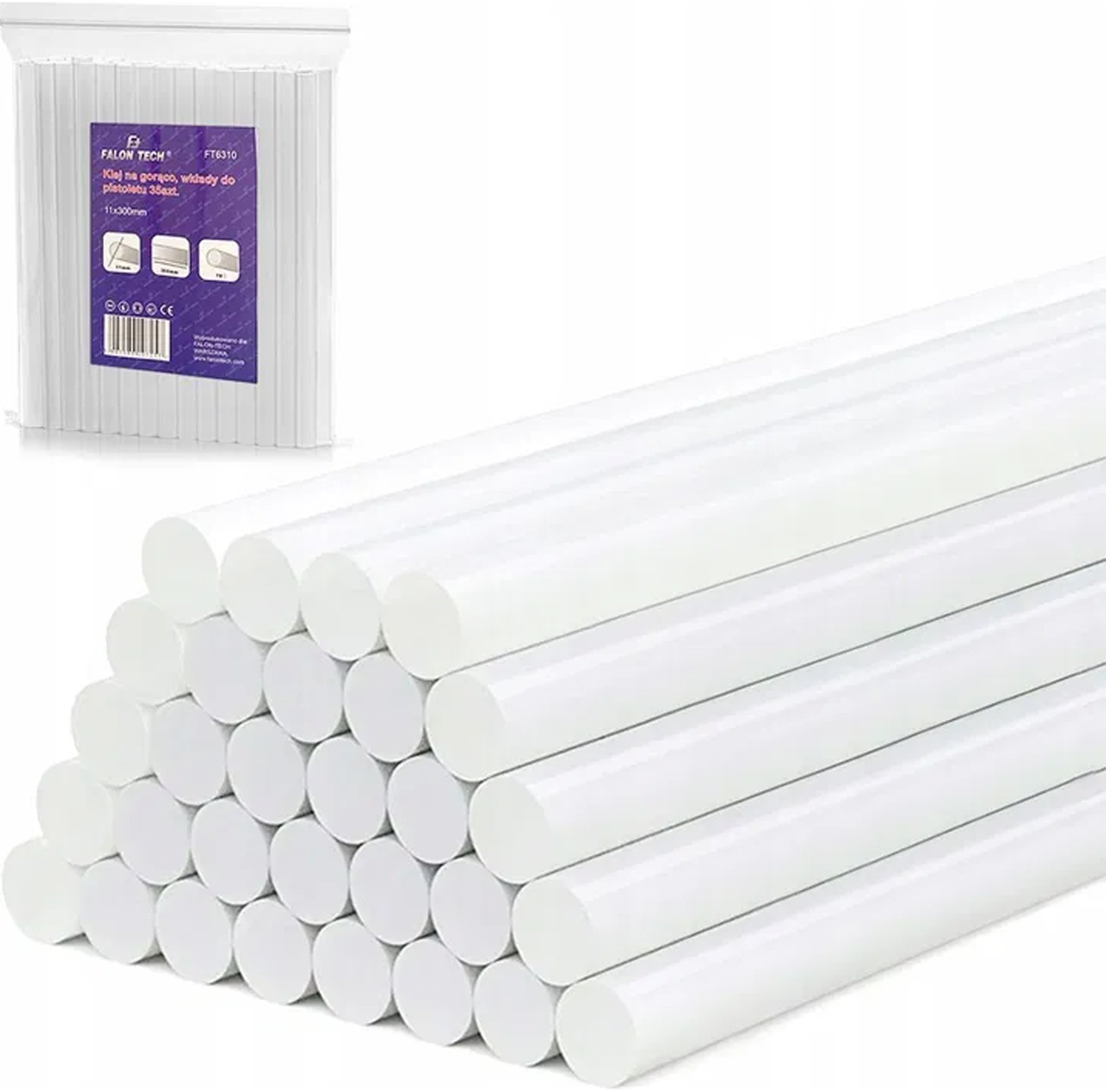 KLEJ NA GORĄCO DO PISTOLETU WKŁAD KLEJOWY PDR BEZBARWNY 11mm 300mm 35szt