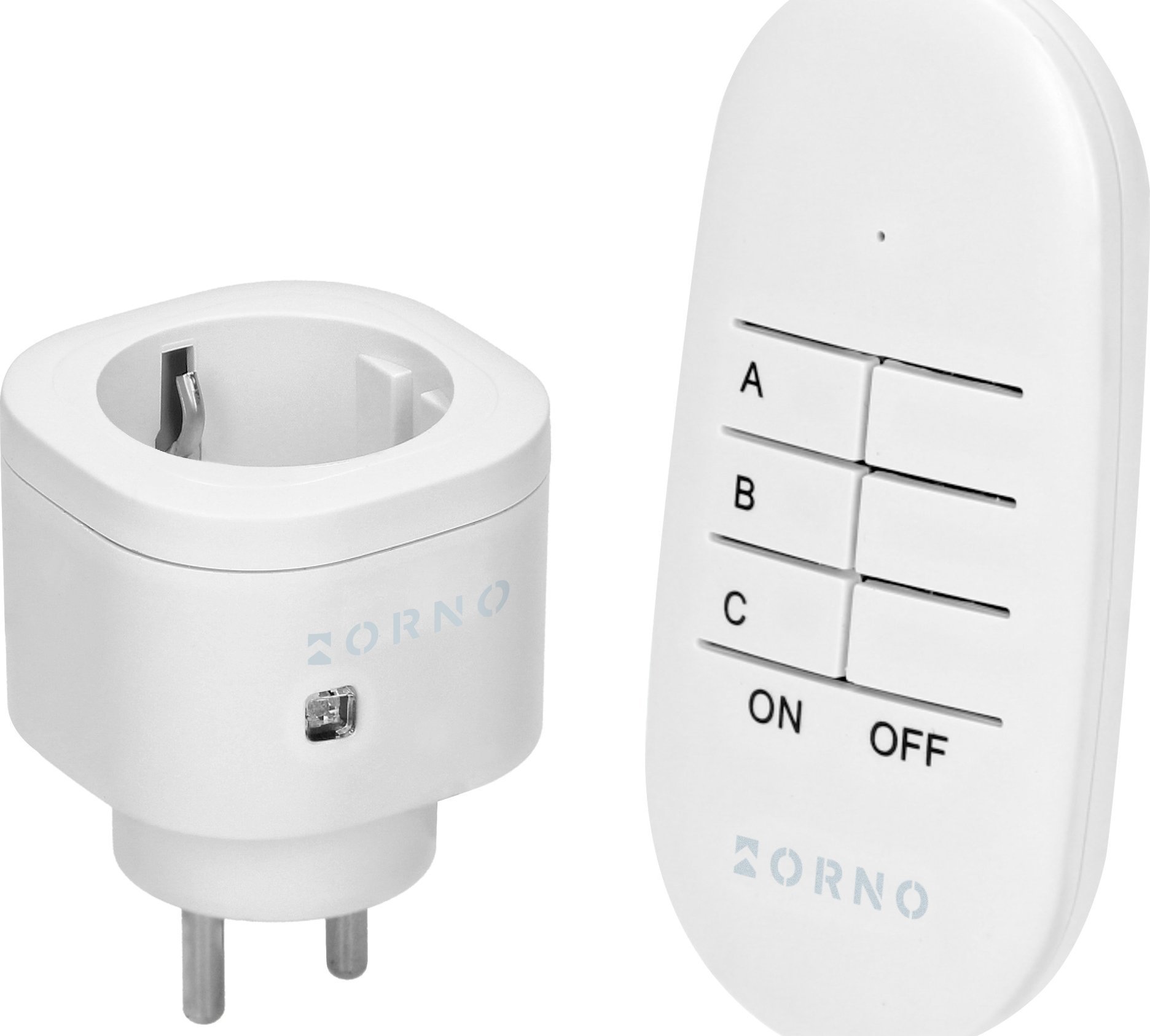 Orno Bezprzewodowe gniazdo mini sterowane pilotem 1+1, wersja Schuko