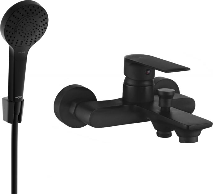Bateria wannowa Mexen Mexen Royo R05 bateria wannowa z zestawem prysznicowym, czarna - 7223R05-70