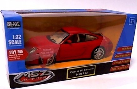MSZ Samochód Porsche 911 Carrera Metal Światło Dźwięki