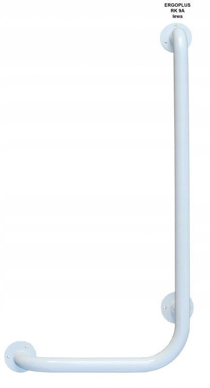 Poręcz kątowa do natrysku 40x80cm ERGOPLUS, wersja lewa, kolor biały