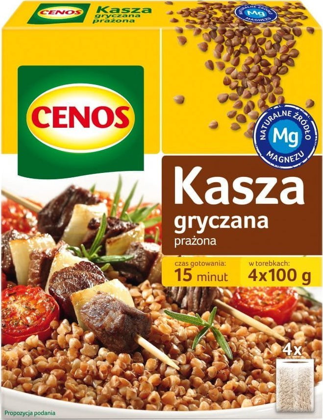 Cenos Kasza gryczana prażona 4x100 g Cenos