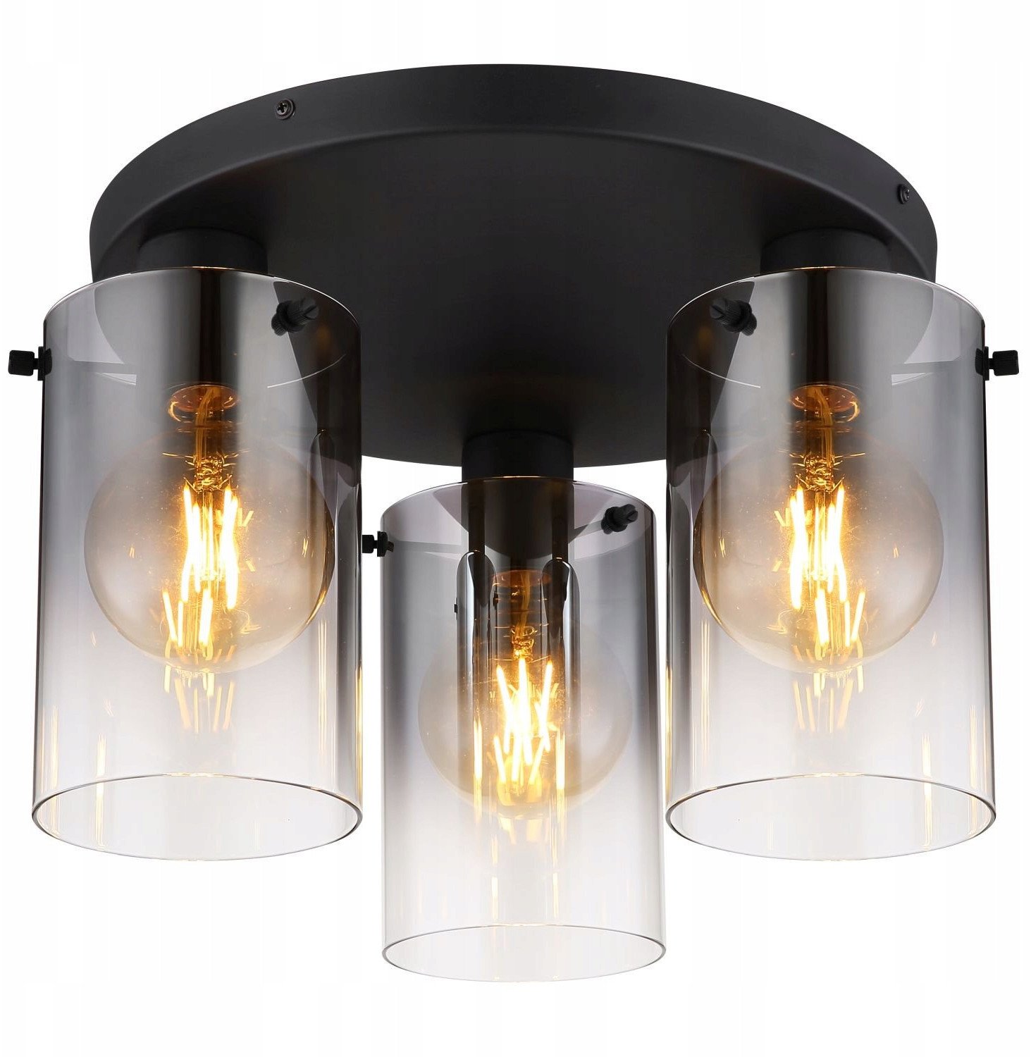 Ceiling lamp GLOBO FLORENTINA, 3x E27, 40W, 230V, metal, black color, o40.5x26 cm