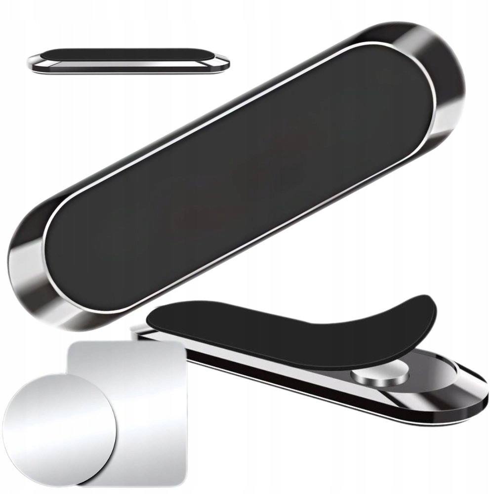 Uchwyt na telefon magnetyczny do auta samoprzylepny mocny 2x magnes pasek