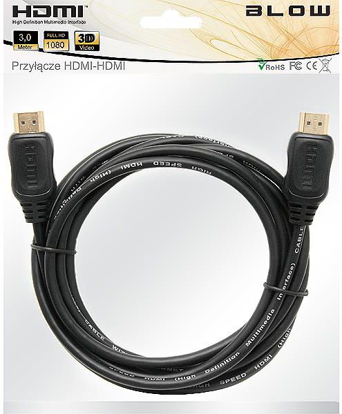 Kabel Blow HDMI - HDMI 3m czarny (92-213#)