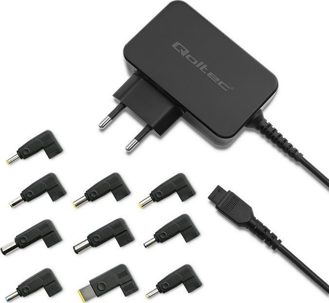 Zasilacz do laptopa Qoltec Uniwersalny zasilacz sieciowy 65W | 10 wtyczek