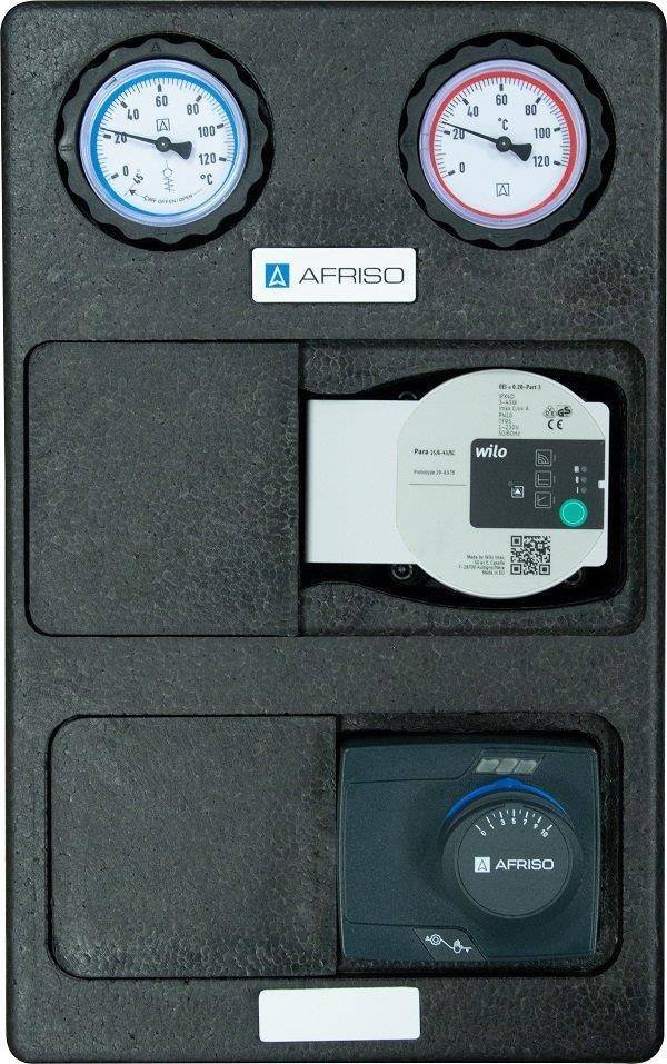 Afriso Grupa pompowa PrimoTherm K 180-2 DN25 WP 3-WM-SM, pompa Wilo Para, zawór mieszający ARV Kvs12, siłownik ARM 343 ProClick AFRISO 77814