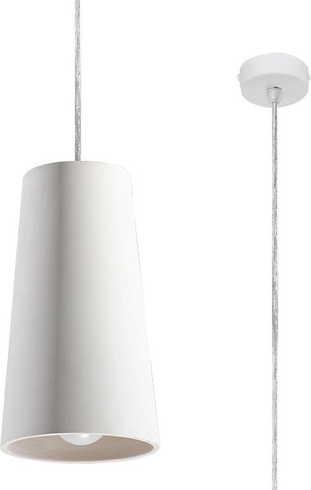 Lampa wisząca Lumes Biała stożkowa lampa wisząca - EXX241-Guleva
