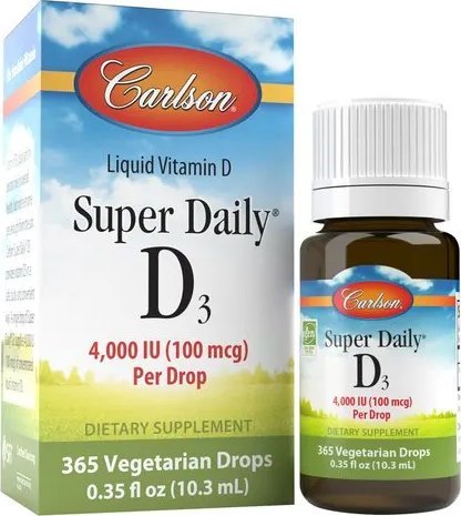 Carlson Labs Carlson Labs - Super Daily D3, 4000 IU, Płyn, 10 ml