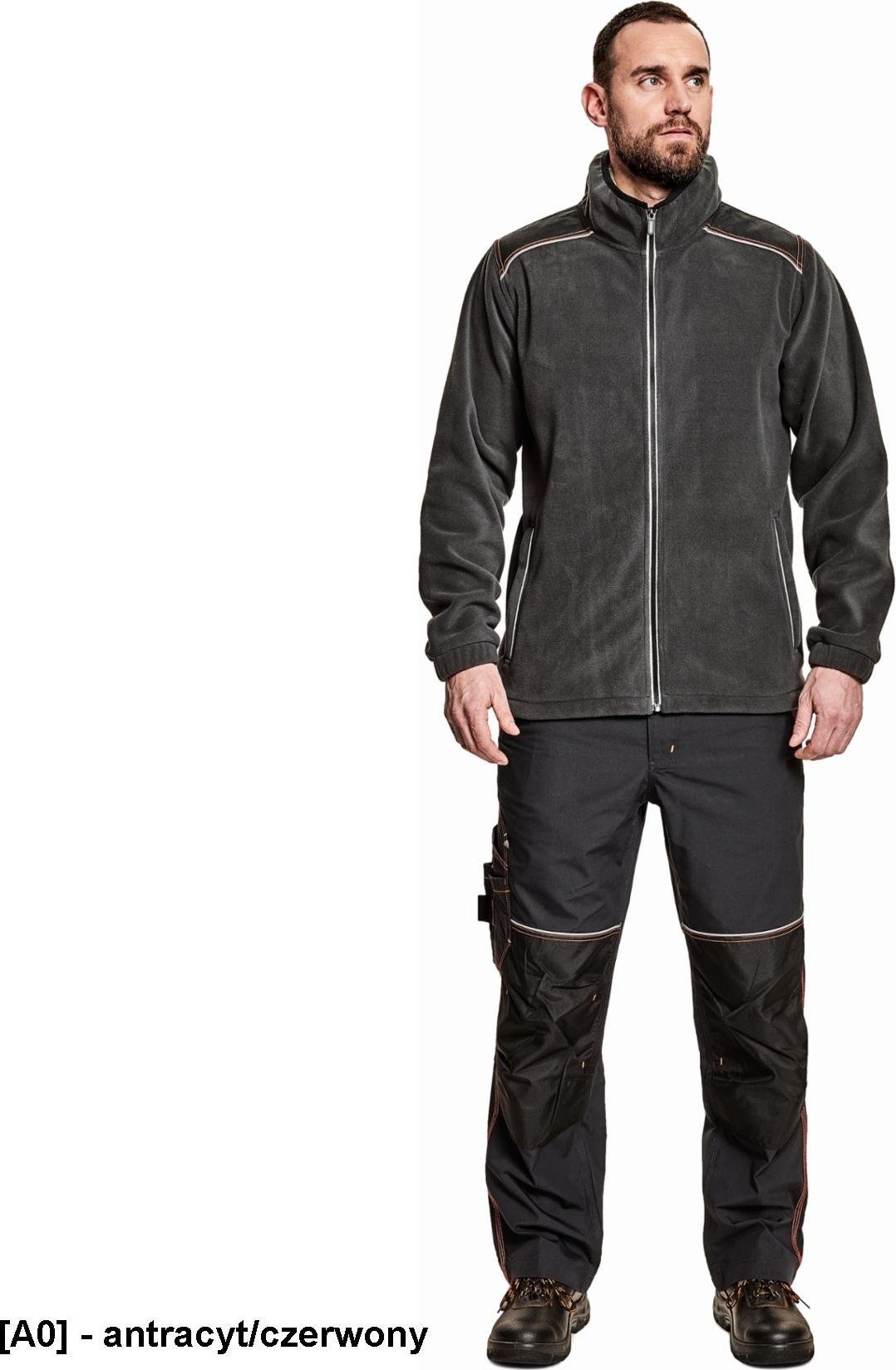 CERVA KNOXFIELD - bluza polarowa - antracyt/żółty XS