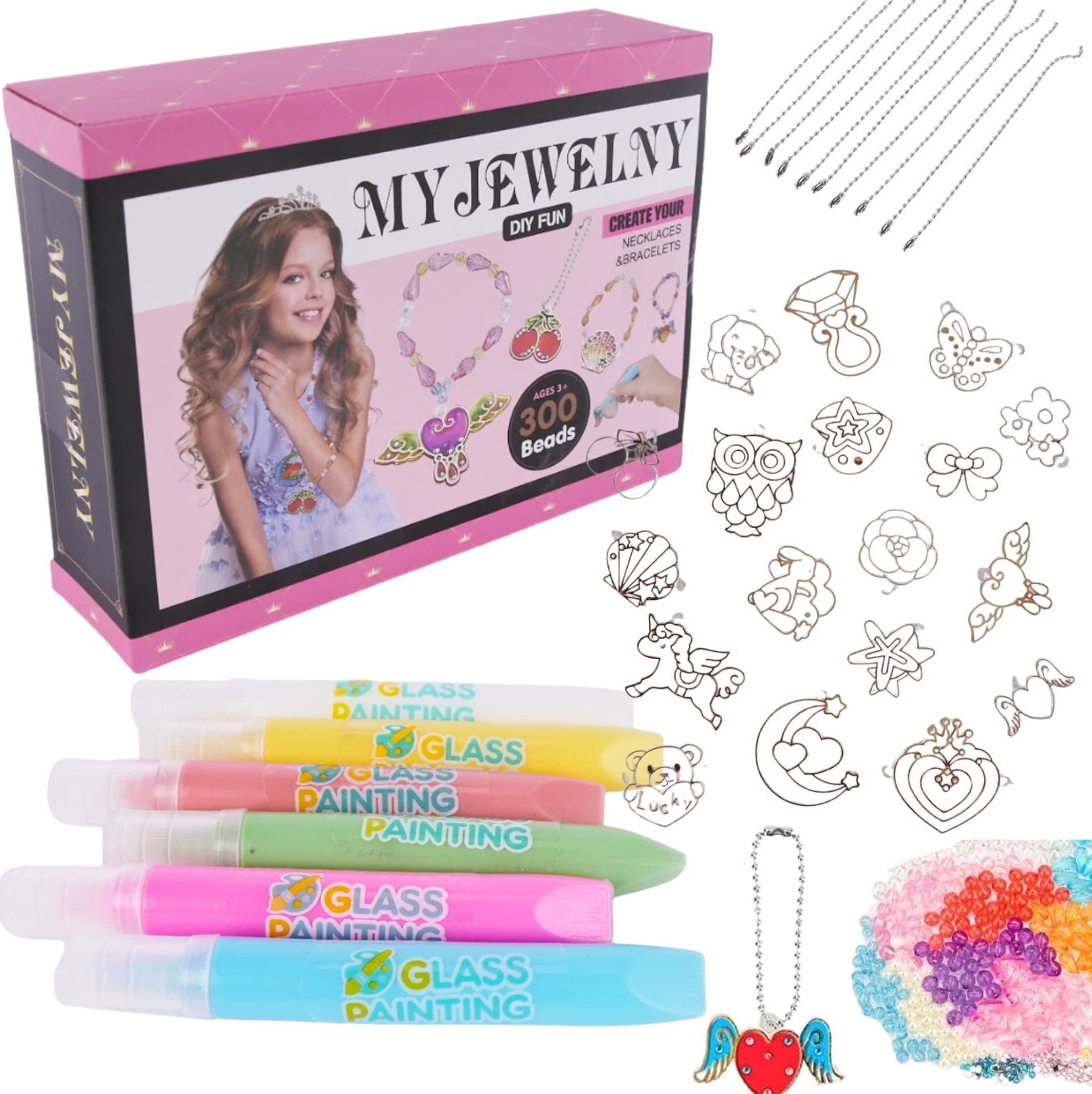 ProNice Zestaw Kreatywny Do Robienia Biżuterii Szablony 5D Zawieszki Na Okno Duże