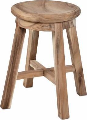 Divero Taboret okrągły z drewna suar DIVERO