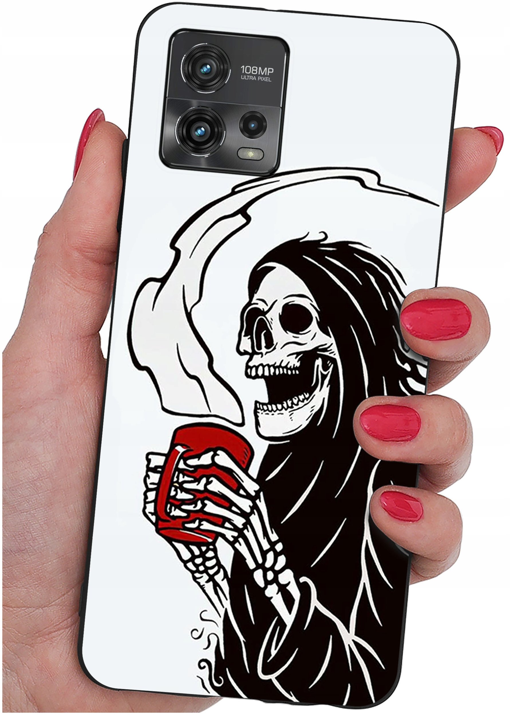 Etui do Motorola Moto G72 WZORY |SILIKONOWE MATT CASE + SZKŁO 9H