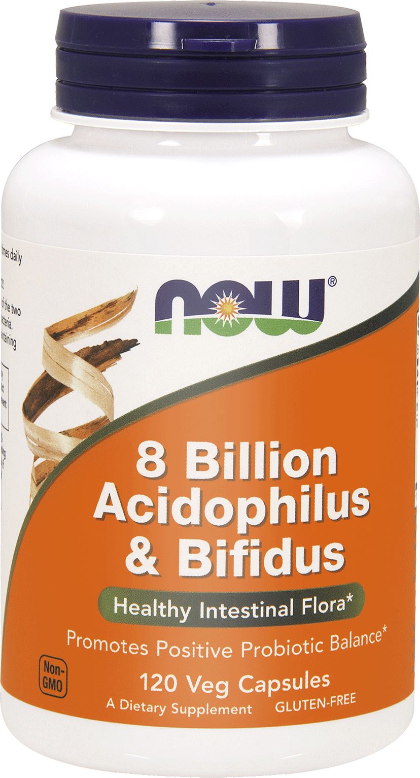 NOW Foods Acidophilus & Bifidus 8 milardów 120 kapsułek