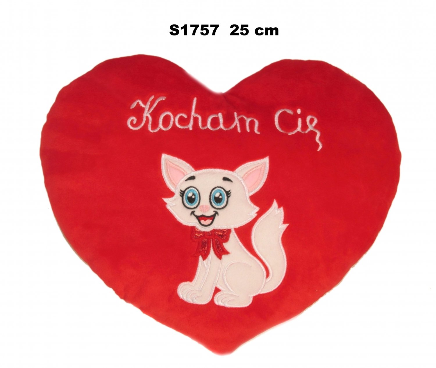 Serce Kocham Cię - Kot 25cm