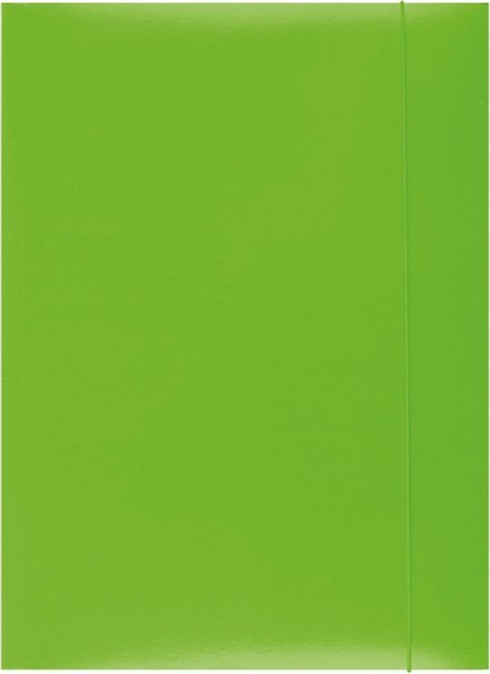 Office Products Teczka z gumką karton, A4, 300gsm, 3-skrz., zielona