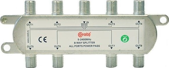 CORAB Rozgałęźnik sygnału splitter 5-2400Mhz 8 wyjść power pass CORAB