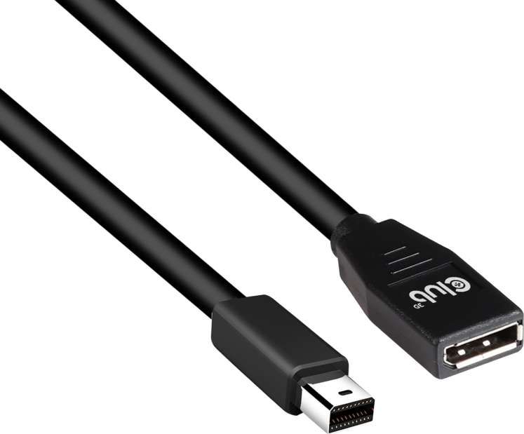 Kabel Club 3D DisplayPort Mini - DisplayPort 1m czarny (CAC-1121)