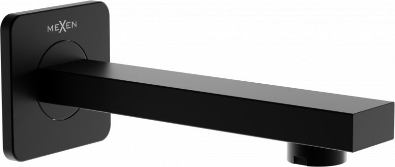 Wylewka Mexen Mexen Cube wylewka wannowa ścienna czarna - 79370-70