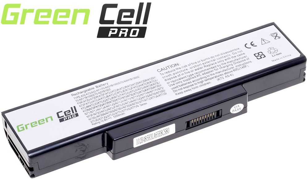 Bateria Green Cell do Asus K72 K73 N71 N73 A32-K72 10.8V 6 cell (AS06PRO)