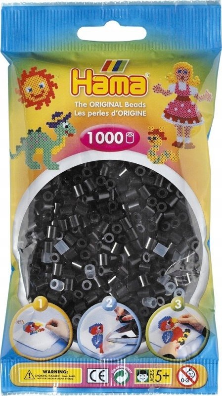 Hama Beads Hama midi perler 1000stk sort