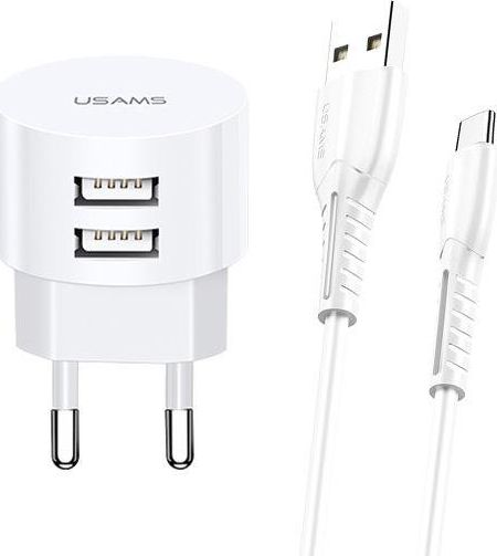 Ładowarka Usams T20 2x USB-A 2.1 A (66164-uniw)