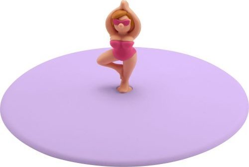 Lurch Pokrywka silikonowa z plażowiczem, yoga, śred. 10,5 cm, fioletowa / Lurch