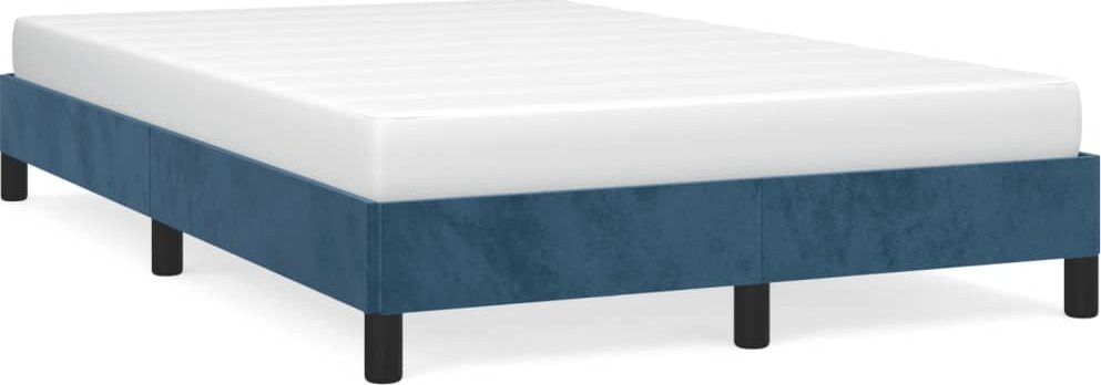 vidaXL vidaXL Rama łóżka, ciemnoniebieska, 120x190 cm, aksamit