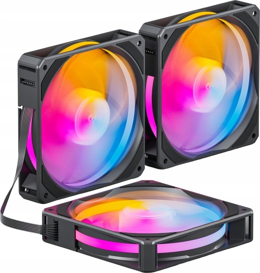 Wentylator upHere U2C ARGB Czarny 3-pack