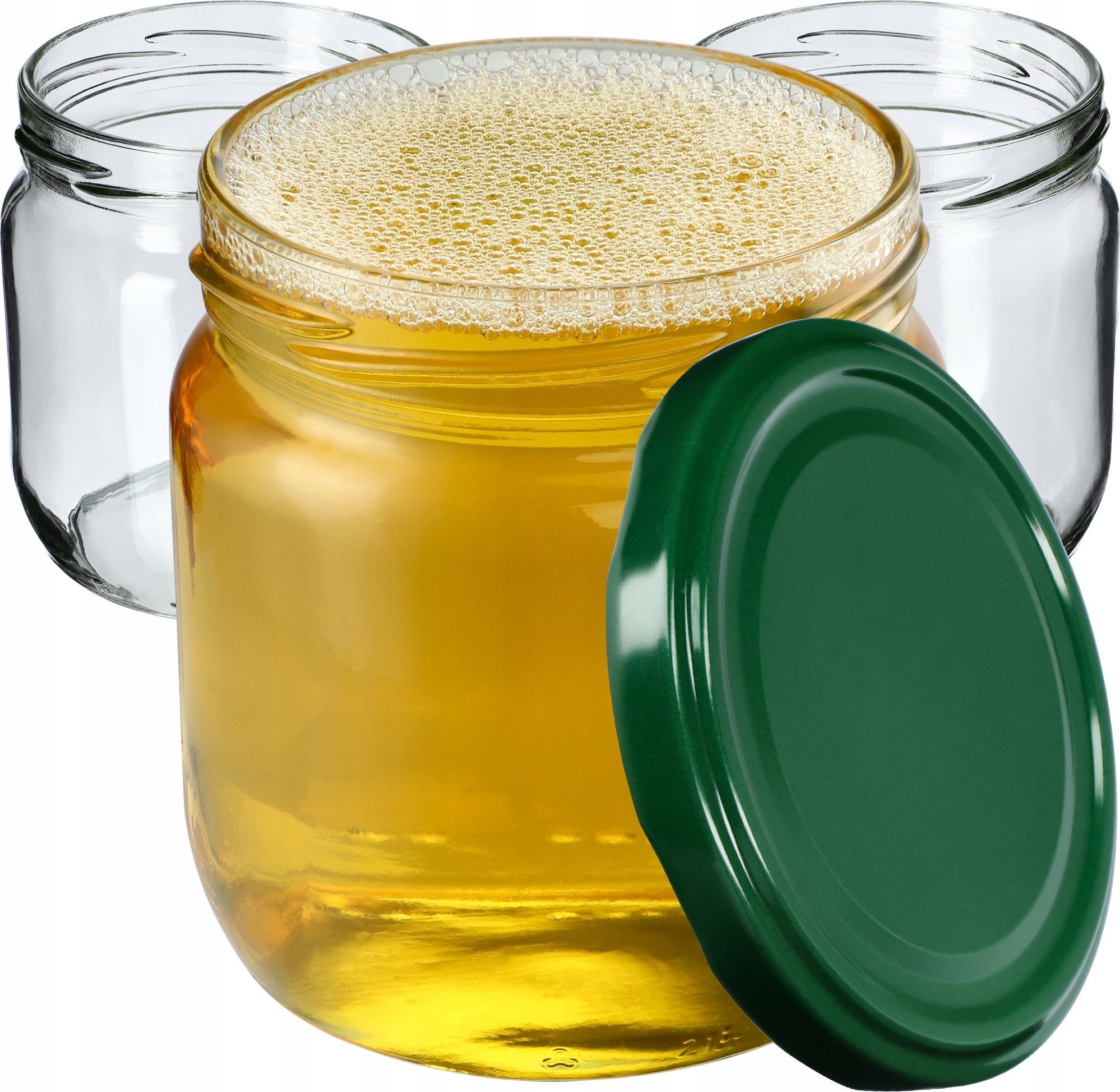 Kadax 24x Słoiki Słoik 425ml Na Miód Dżem Zakrętki fi82