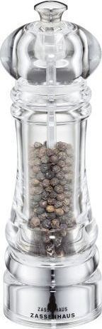 Młynek do przypraw Zassenhaus Młynek Zassenhaus Berlin do pieprzu akrylowy śred. 5,8 cm x 18 cm