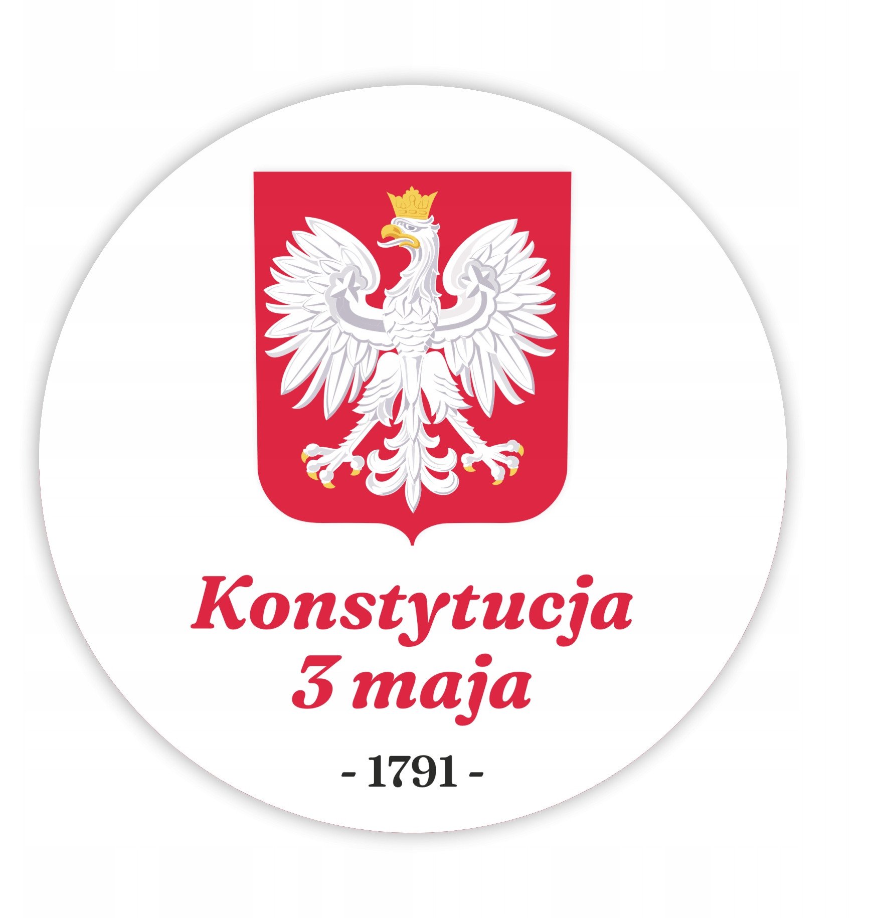 Naklejki patriotyczne - święto konstytucji 60mm 24