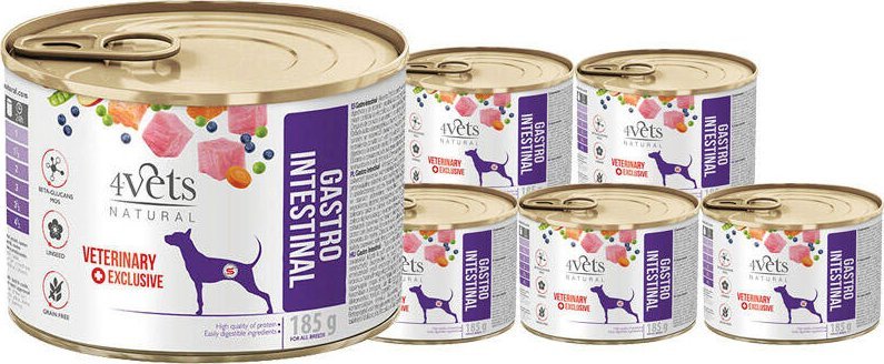 4VetsNatural Gastro Intestinal 6x185g