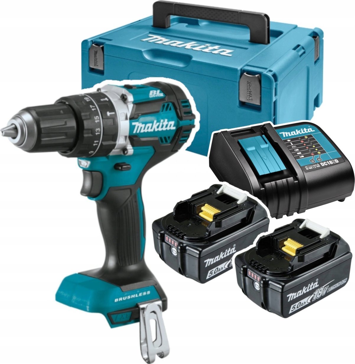 Wiertarko-wkrętarka Makita DHP484RTJ 18 V 2 x akumulator 5 Ah