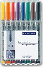 Staedtler STAEDTLER Folienstift Lumocolor F nonperm 8St