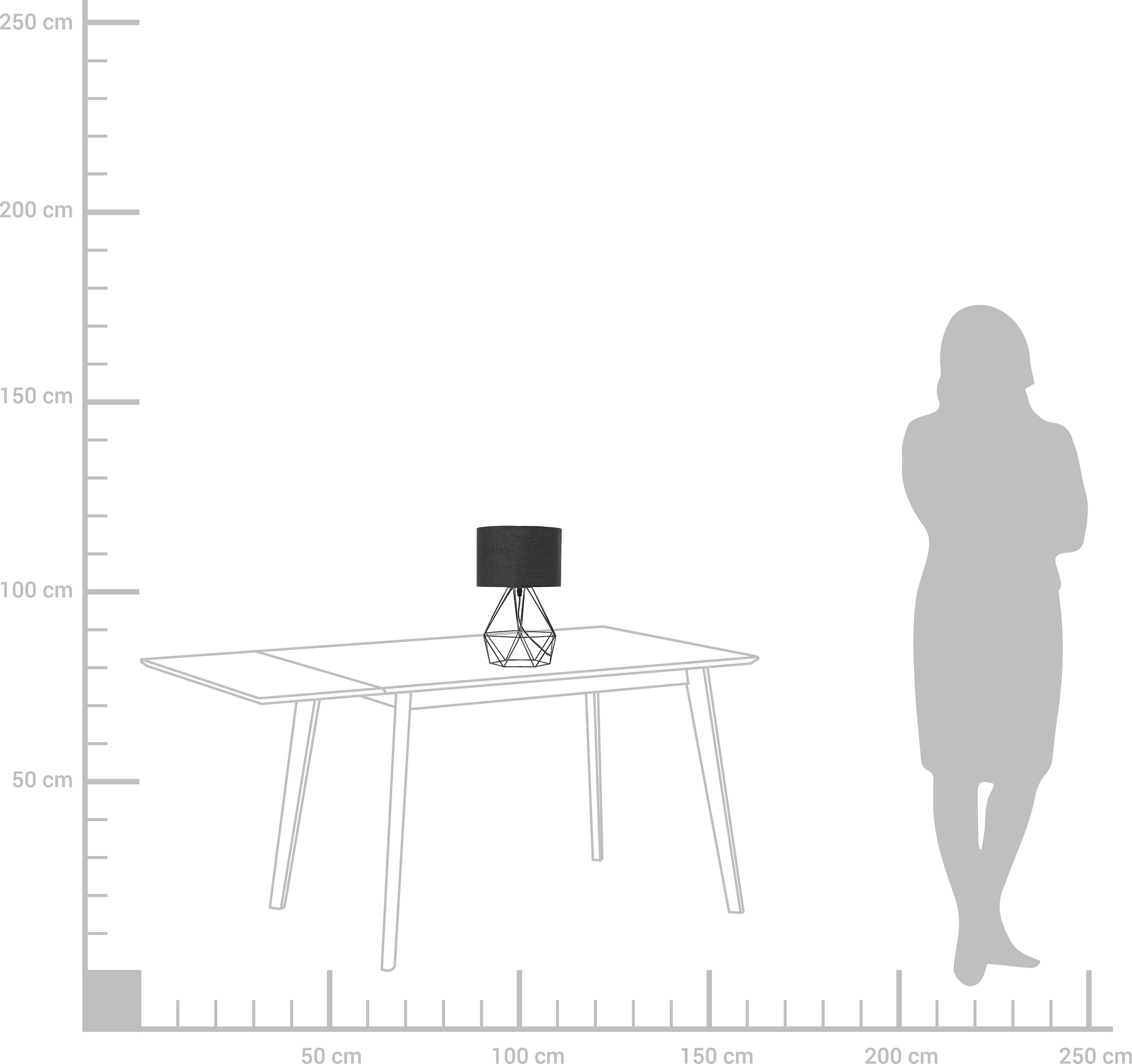 Lampa stołowa Beliani Lampka nocna metalowa czarna MARONI