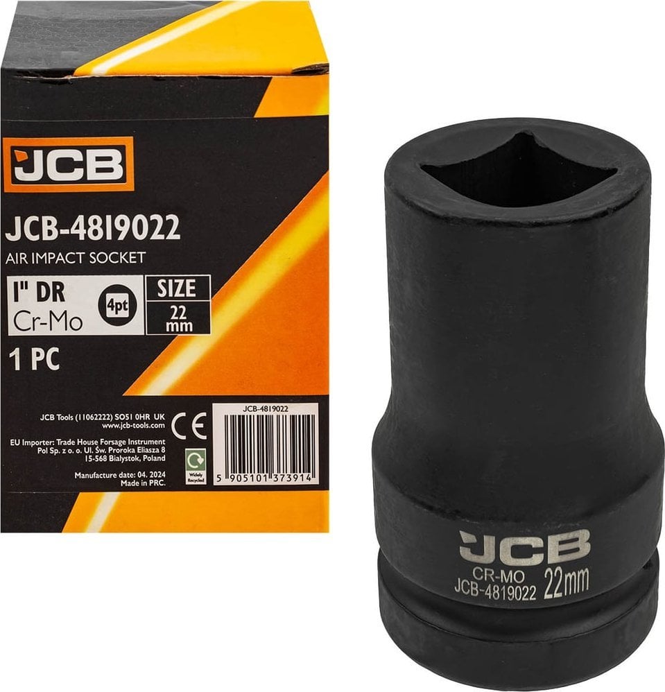 JCB Nasadka udarowa 1" na kwadrat 22mm (4-kątna)