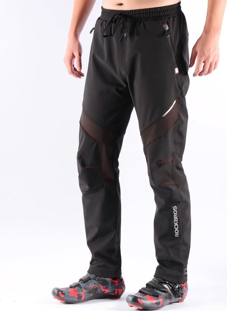 RockBros Spodnie rowerowe termiczne ochrona przed wodą i wiatrem rozmiar 2XL czarne