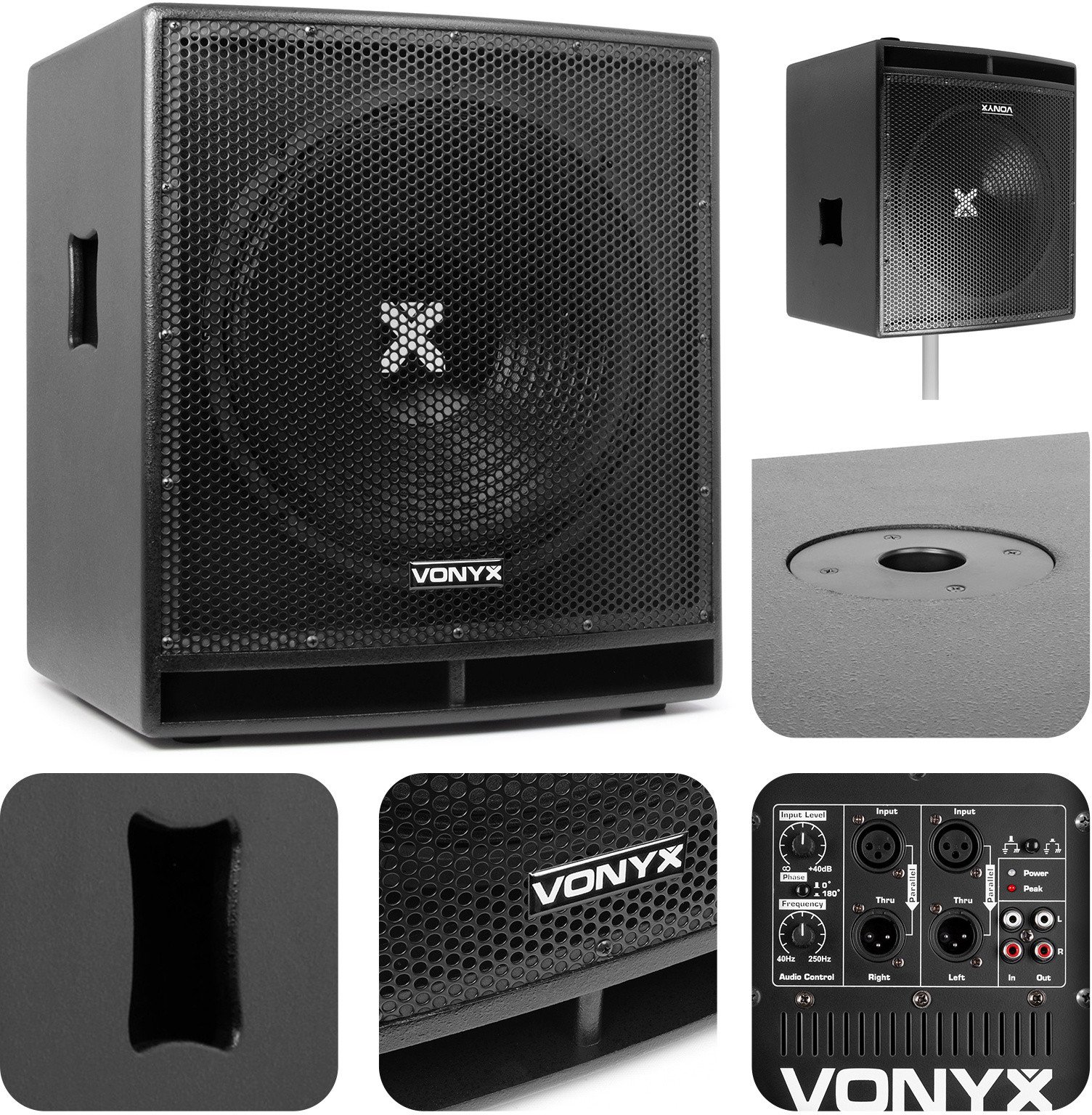 Subwoofer aktywny 15'' 800W Vonyx SWP15 PRO one size