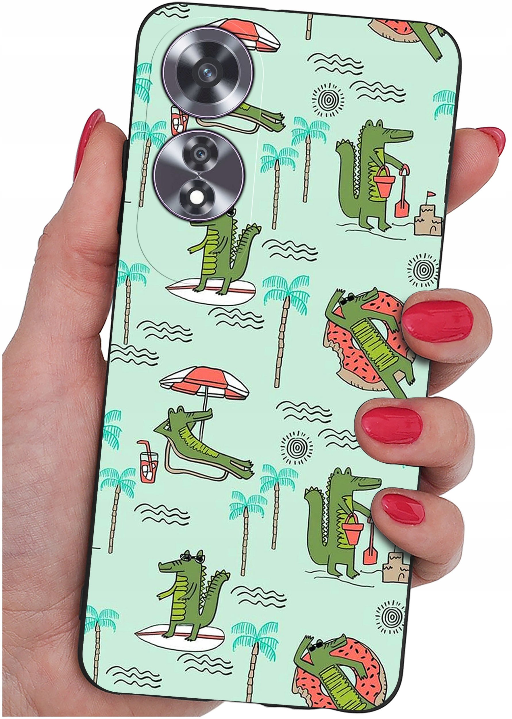 Etui do Oppo A60 4G WZORY |SILIKONOWE MATT CASE + SZKŁO 9H