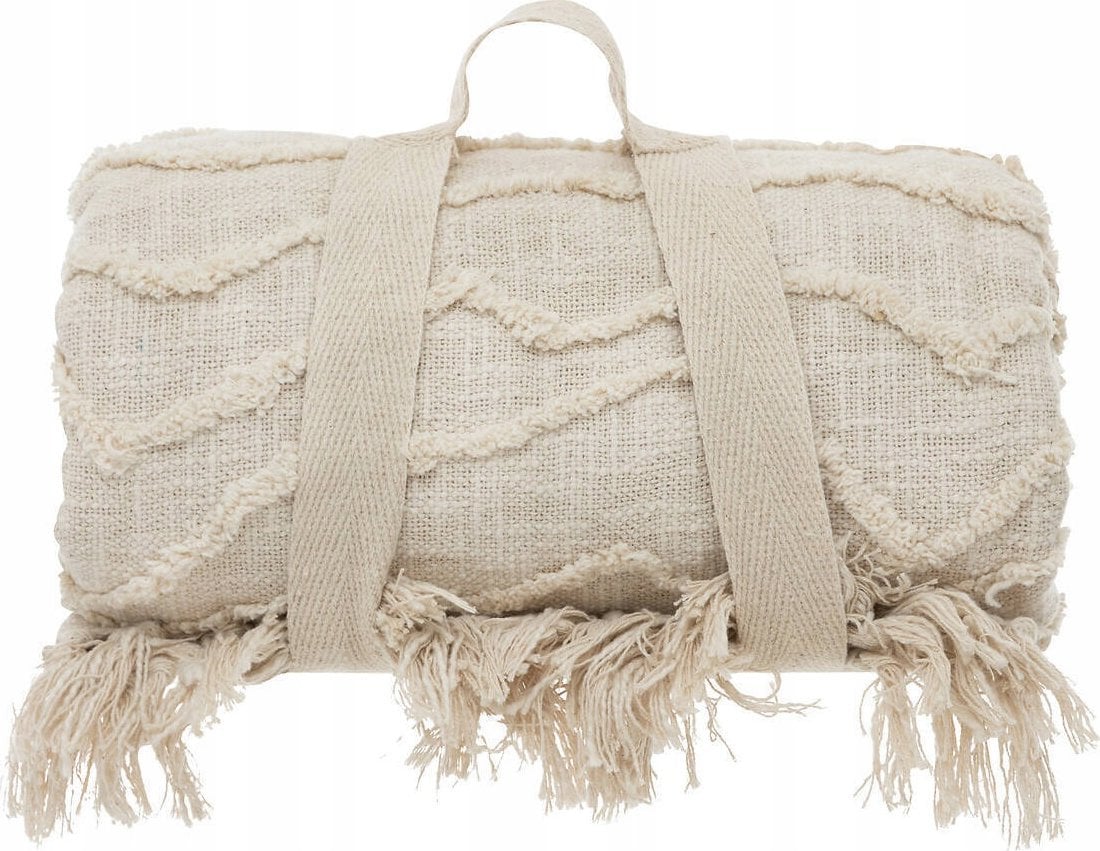 Atmosphera Bawełniana narzuta na łóżko DAISE, beżowa, 240 x 260 cm