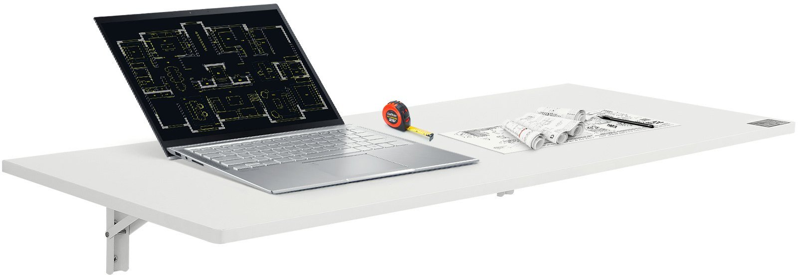 Stół ścienny Stolik składany Biurko składane wiszące 110 x 46 cm